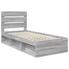 vidaXL Bedframe Grijs Sonoma 75 x 190 cm Massief grenenhout