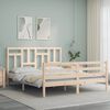 vidaXL Bedframe met hoofdbord massief hout 160x200 cm