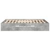 vidaXL Bedframe bewerkt hout betongrijs 120x190 cm