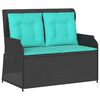 vidaXL Tuinbank Zwart poly rattan