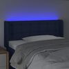 vidaXL Hoofdbord LED 83x16x78/88 cm stof blauw