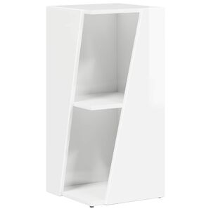 vidaXL Zijplank 33 x 32 x 70,5 cm Bewerkt hout Hoogglans wit