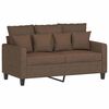 vidaXL Tweezitsbank 120 cm stof bruin
