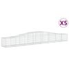 vidaXL Schanskorven 5 st gewelfd 400x50x40/60 cm ijzer
