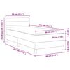 vidaXL LED Box Spring Bed met matras Donkergrijs 80 x 200 cm Stof