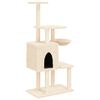 vidaXL Kattenmeubel met sisal krabpalen 131 cm cr&egrave;mekleurig