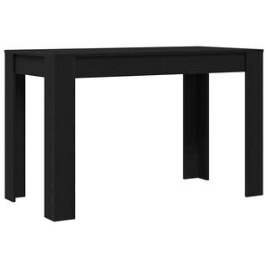 vidaXL Eettafel 120x60x76 cm spaanplaat zwart eikenkleurig