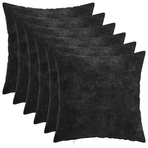 vidaXL Kussen 6 st HEERLEN Antraciet 30 x 30 cm Chenille Stof