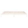 vidaXL Bedframe LED massief hout wit 160x200 cm