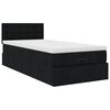 vidaXL Bed met matras 90x200 cm stof zwart
