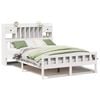 vidaXL Bed met boekenkast zonder matras grenenhout wit 150x200 cm