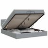 vidaXL Ottoman bed met matras Lichtgrijs 200 x 200 cm Stof