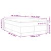vidaXL Boxspring bed Blauw en Wit 203 x 140 x 60 cm Katoenen stof
