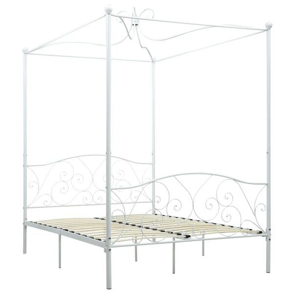 vidaXL Hemelbedframe metaal wit 120x200 cm