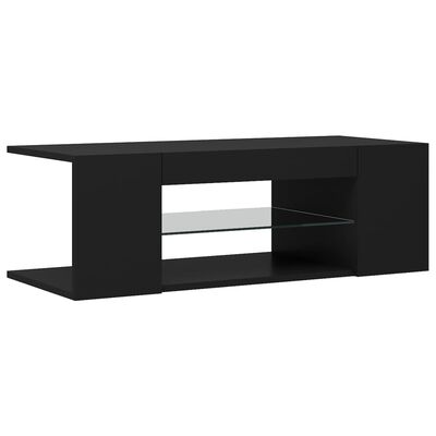 vidaXL Tv-meubel met LED-verlichting 90x39x30 cm zwart