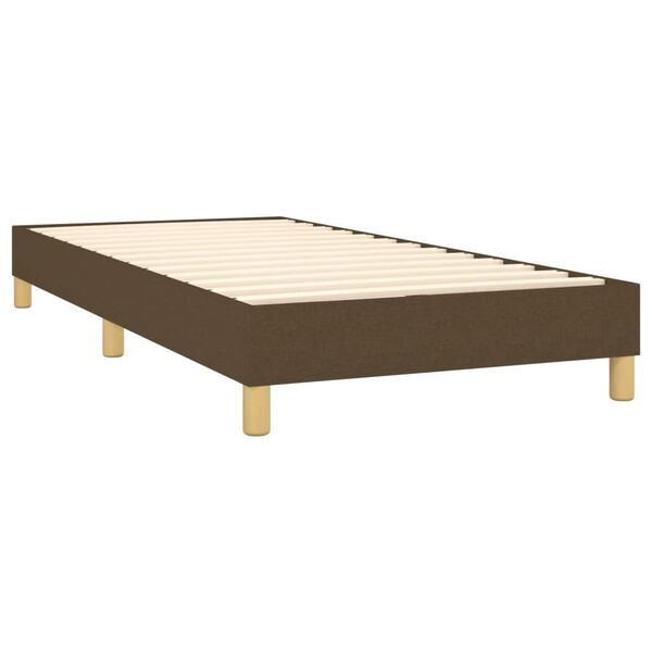 vidaXL Boxspring bed 90x200 cm stof donkerbruin