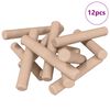 vidaXL Houten Dowels 12 st Bruin &Oslash; 6 x 40 mm Massief hout
