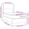 vidaXL Boxspring met matras en LED stof groen 100x200 cm