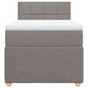 vidaXL Boxspring met matras stof taupe 90x200 cm