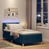 vidaXL LED Box Spring Bed met matras met LED Blauw 90 x 190 cm Stof