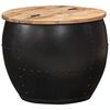 vidaXL Salontafel rond 53x43 cm massief mangohout