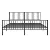 vidaXL Bedframe met voetbord zonder matras metaal zwart 180x200 cm