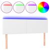 vidaXL Hoofdbord LED 144x5x78/88 cm kunstleer wit