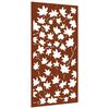 vidaXL Wanddecoratie tuin esdoornbladontwerp 105x55 cm cortenstaal