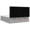 vidaXL Ottoman bed met matrassen en LED's 160x200cm stof lichtgrijs