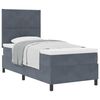 vidaXL Boxspringbed met hoofdeinde Donkergrijs 100 x 200 cm Fluweel