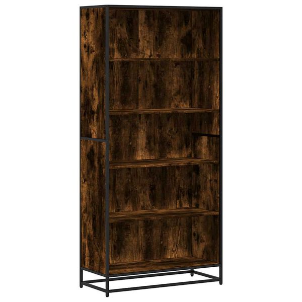 vidaXL Boekenkast 80,5x35x170,5 cm bewerkt hout gerookt eikenkleurig