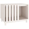 vidaXL Hondenhok 90x60x67 cm massief grenenhout wit