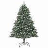 vidaXL Kunstkerstboom met 300 LED Groen 180 cm PVC en Plastic en Staal