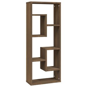 vidaXL Wandschap 36x16x90 cm bewerkt hout bruin eikenkleur