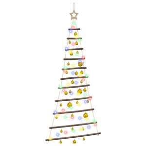 vidaXL Hangende kerstboom met ballen 150 cm 80 LED's Meerkleurig