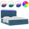 vidaXL Ottoman bed met matrassen en LED's 160x200cm fluweel