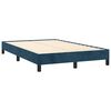 vidaXL Boxspring met matras en LED fluweel donkerblauw 120x190 cm