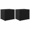 vidaXL Plantenbakken 2 st 36x30x32 cm poly rattan zwart