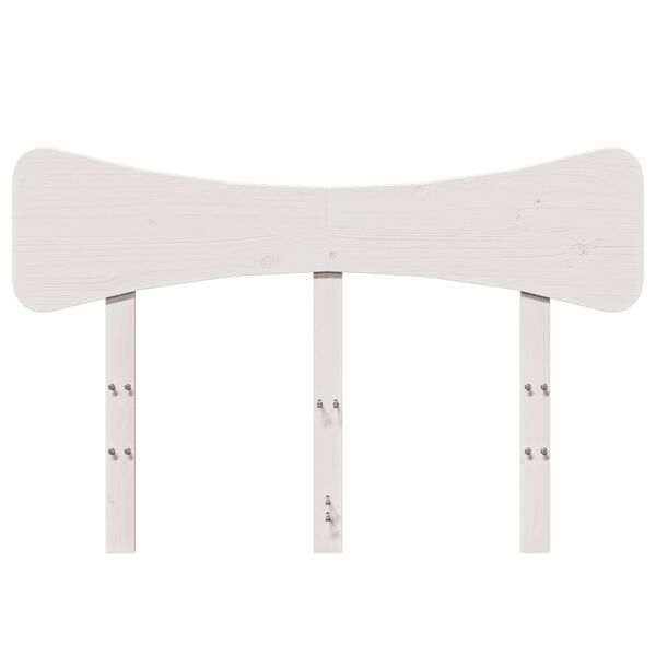 vidaXL Hoofdbord 120 cm massief grenenhout wit