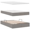 vidaXL Opbergbed met LED met matras Taupe 120 x 190 cm Polyester