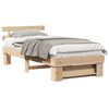 vidaXL Bedframe met hoofdeinde Bruin 100 x 200 cm Massief grenenhout