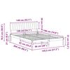 vidaXL Bedframe Bruin en zwart 140 x 190 cm Massief grenenhout