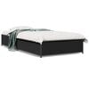 vidaXL Bedframe bewerkt hout en metaal zwart 100x200 cm