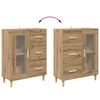 vidaXL Dressoir met lade Artisan Eiken 69,5 x 34 x 90 cm Bewerkt hout