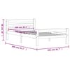 vidaXL Bedframe met 2 lades massief grenenhout wit 100x200 cm