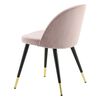Venture Home Eetkamerstoelen 2 st messing fluweel zwart oudroze