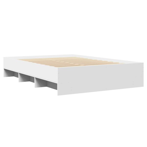 vidaXL Bedframe bewerkt hout wit 140x200 cm