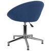 vidaXL Eetkamerstoelen draaibaar 6 st stof blauw