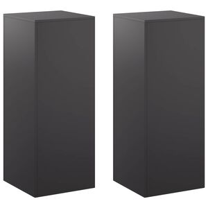 vidaXL Plantenstandaard 2 pcs Zwart 40 x 40 x 100 cm Staal