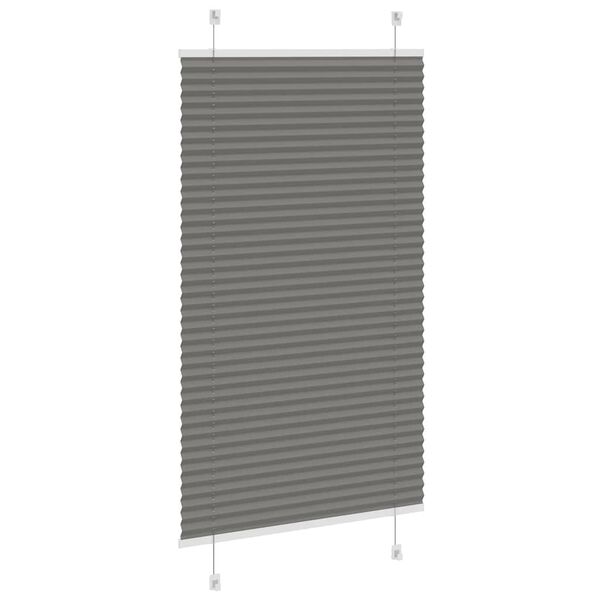 vidaXL Pliss&eacute; rolgordijn 80x100 cm stofbreedte 79,4 cm antraciet